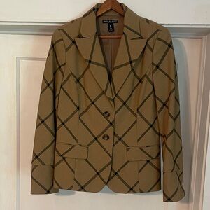 Peace of Cloth Blazer Suit Tan Jacket size 10